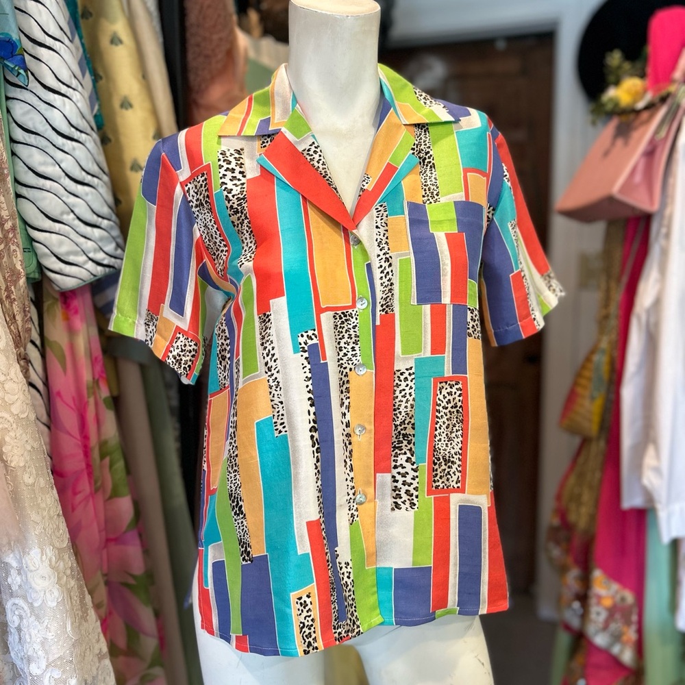 Funky Silk Vintage Button Down